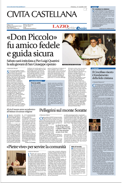 Avvenire - pagina diocesana del 21/11/2021